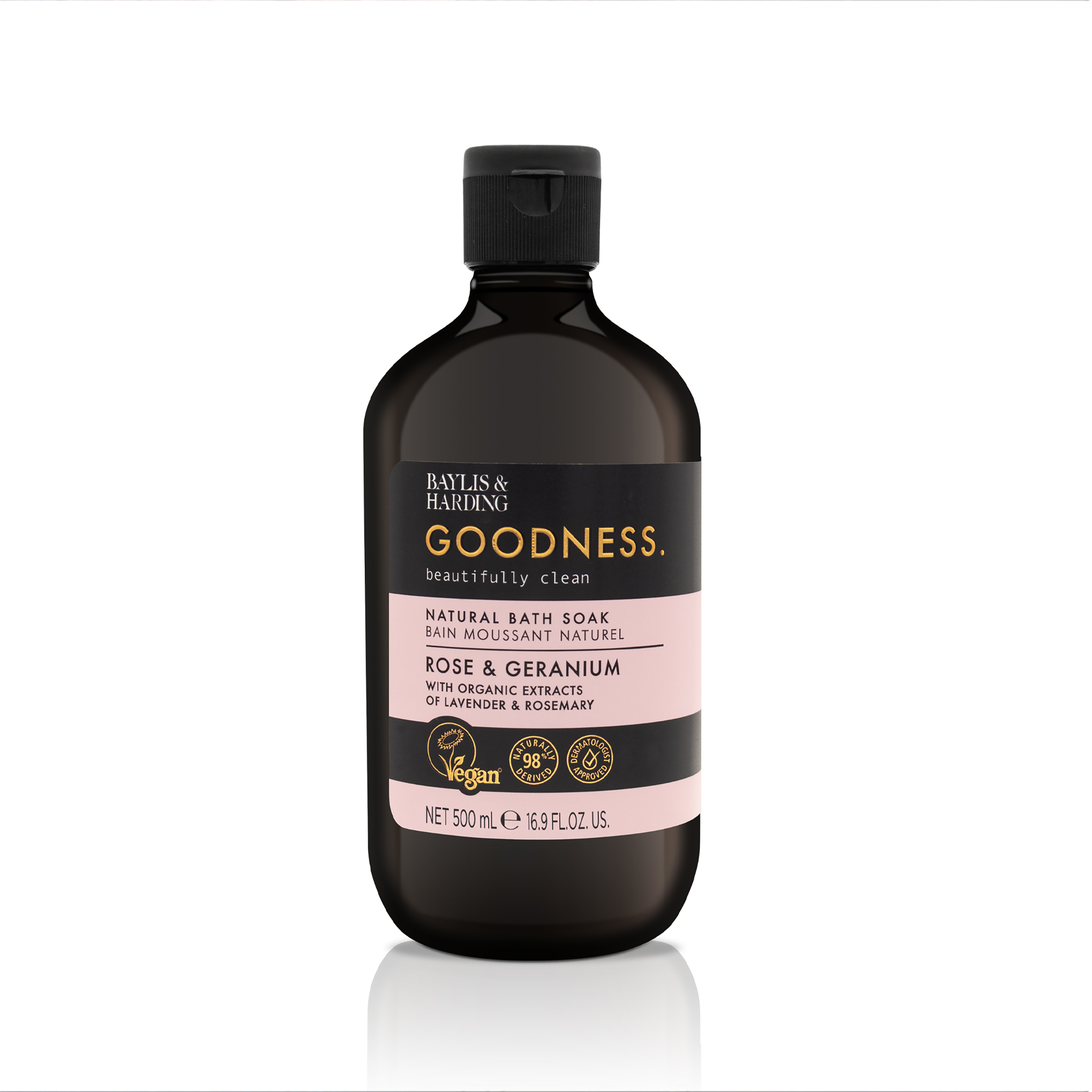 Goodness Body Wash 500ml ROSE & GERANIUM BATH SOAK