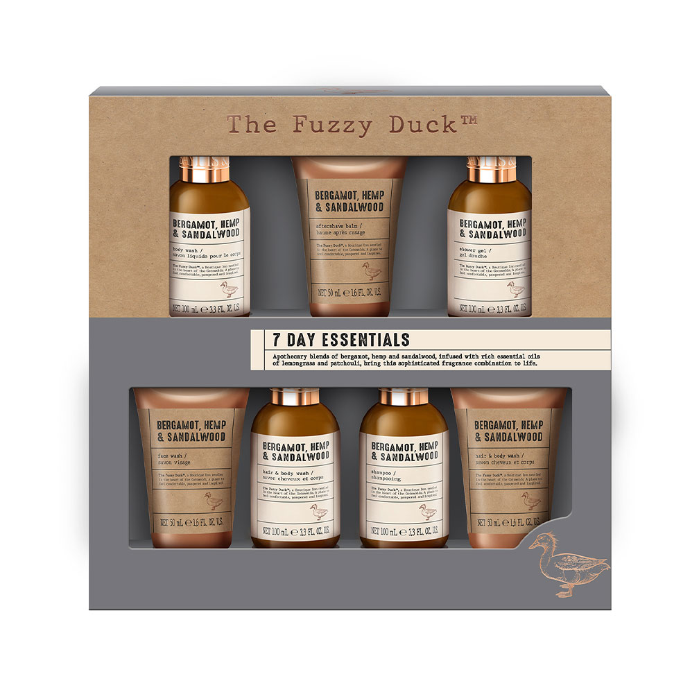 The Fuzzy Duck Men'S Hemp, Sandalwood & Bergamot 7pcs Gift Set
