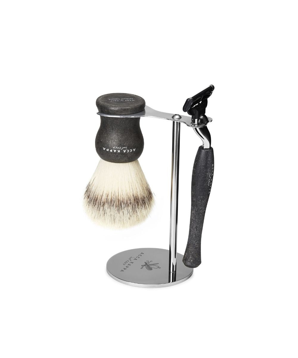 Shaving Set With Stand - Vintage NATURAL STYLESYNTHETIC