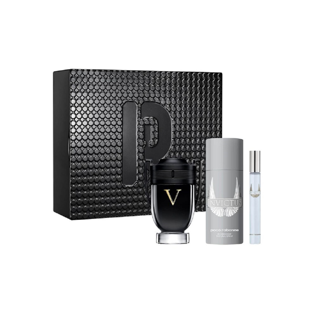 RABANNE Invictus Victory Set EDP 100ml Deodorant 150ml Travel Spray 10ml Novela